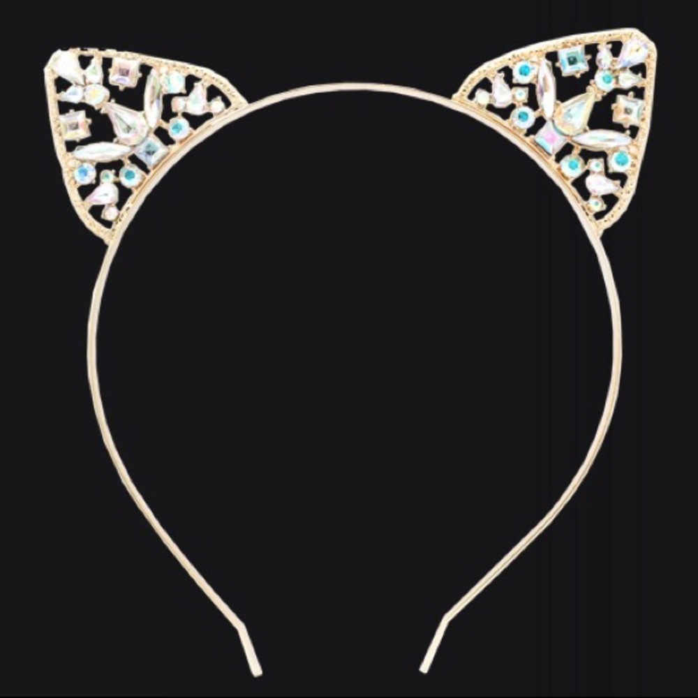 Rhinestone Cat Ears Tiara